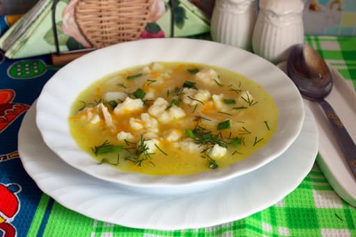 Суп-завтрак с клецками